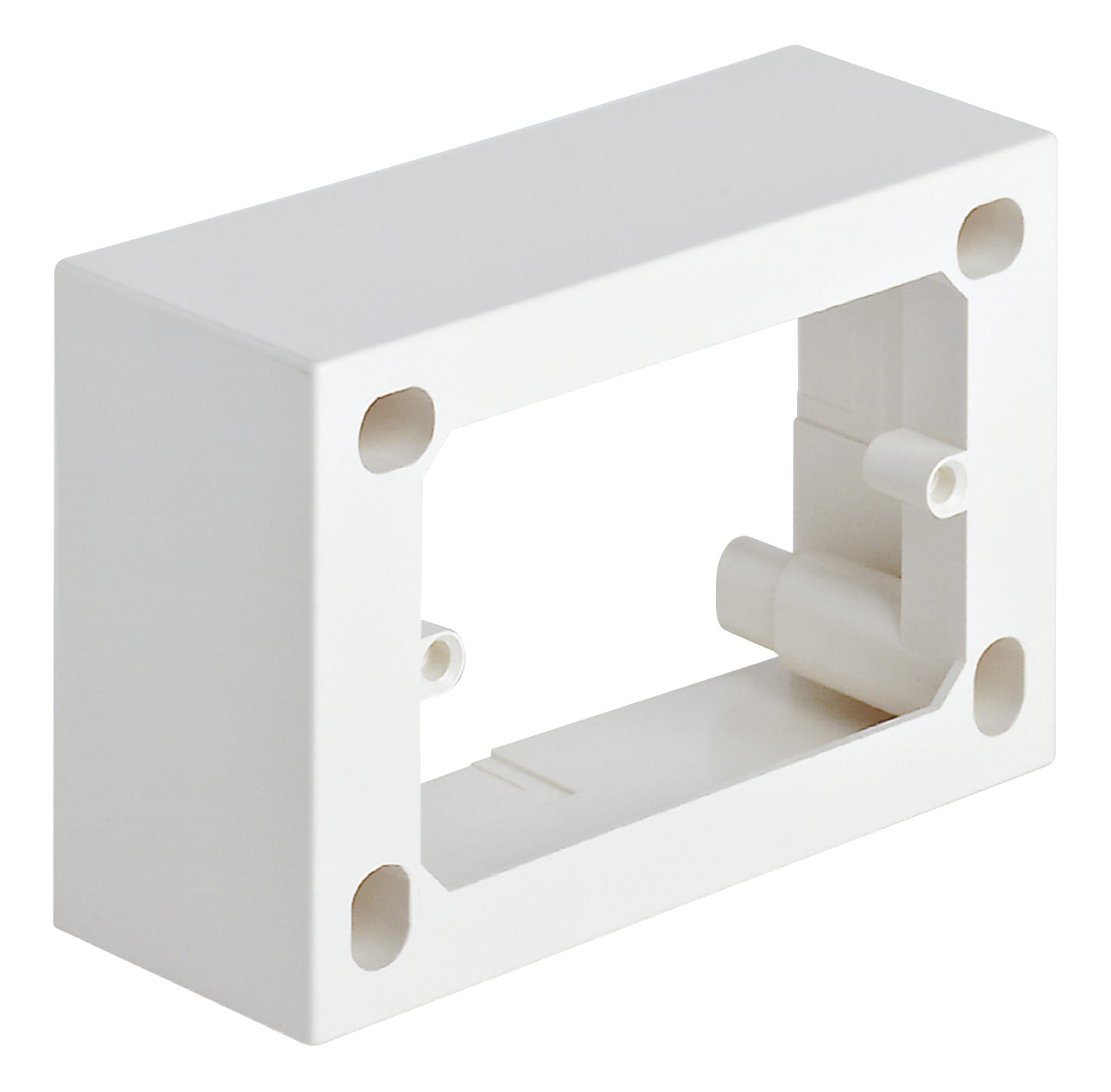 VIMAR - Scatola Parete 3 Moduli Bianco Profondità 43,5mm per Apparecchi Eikon Idea Plana Supporti Placche Superfici Isolanti Metalliche Serie Eikon Chrome