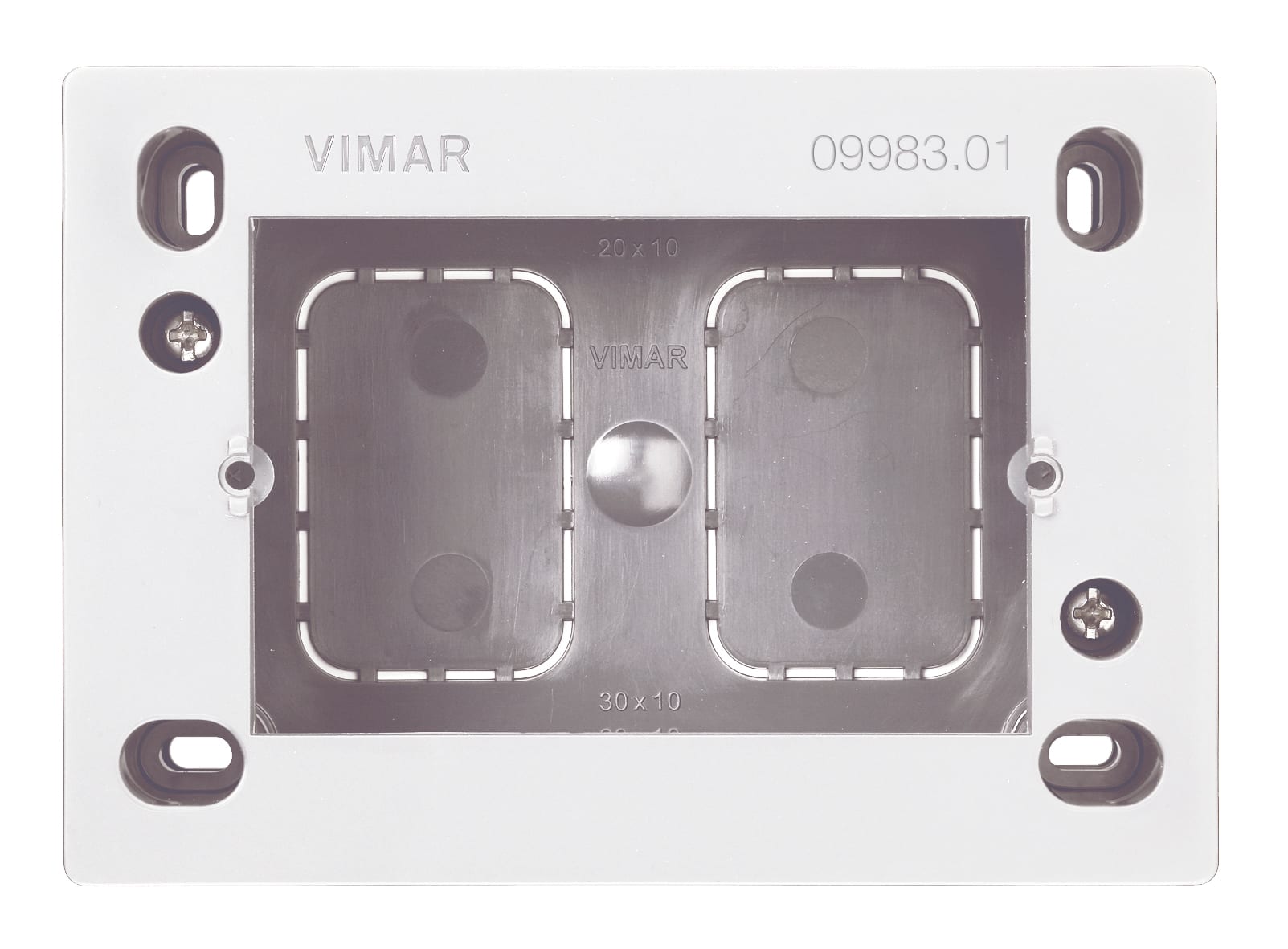 VIMAR - Scatola da Parete 3 Moduli Bianco Profondità 35/45 mm per Apparecchi Eikon Idea Plana Supporti Placche Serie Eikon Adatta Sola Placca Chrome 09983.01