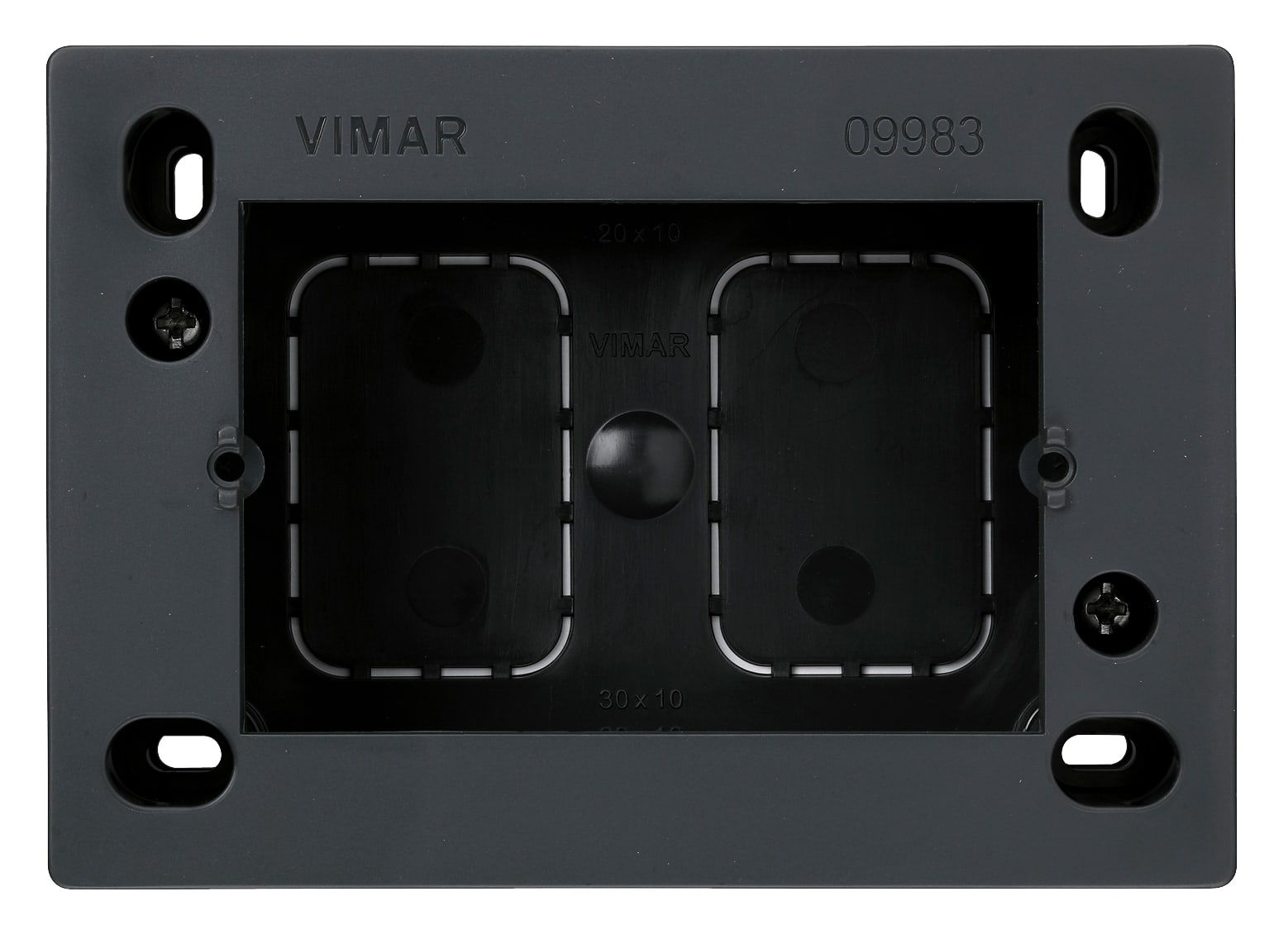 VIMAR - Scatola Parete 3M Grigio Moduli 35/45mm Eikon Idea Plana Supporti Placche Serie Eikon Adatta Sola Placca Chrome