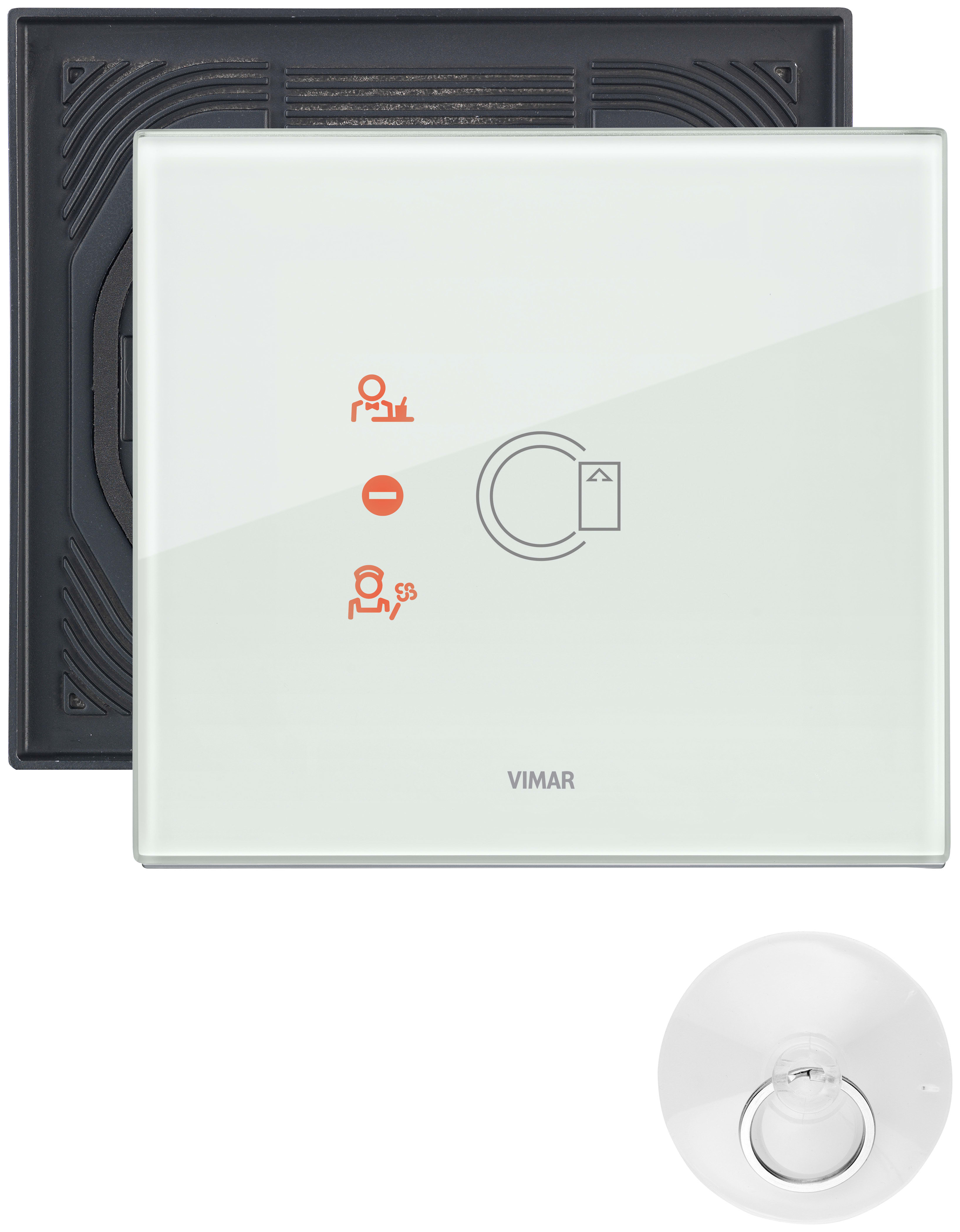 VIMAR - Placca Elettronica 3 Moduli per Lettore Transponder Esterno IP55 - Funzione Campanello Non Attiva 0K21666.71.02