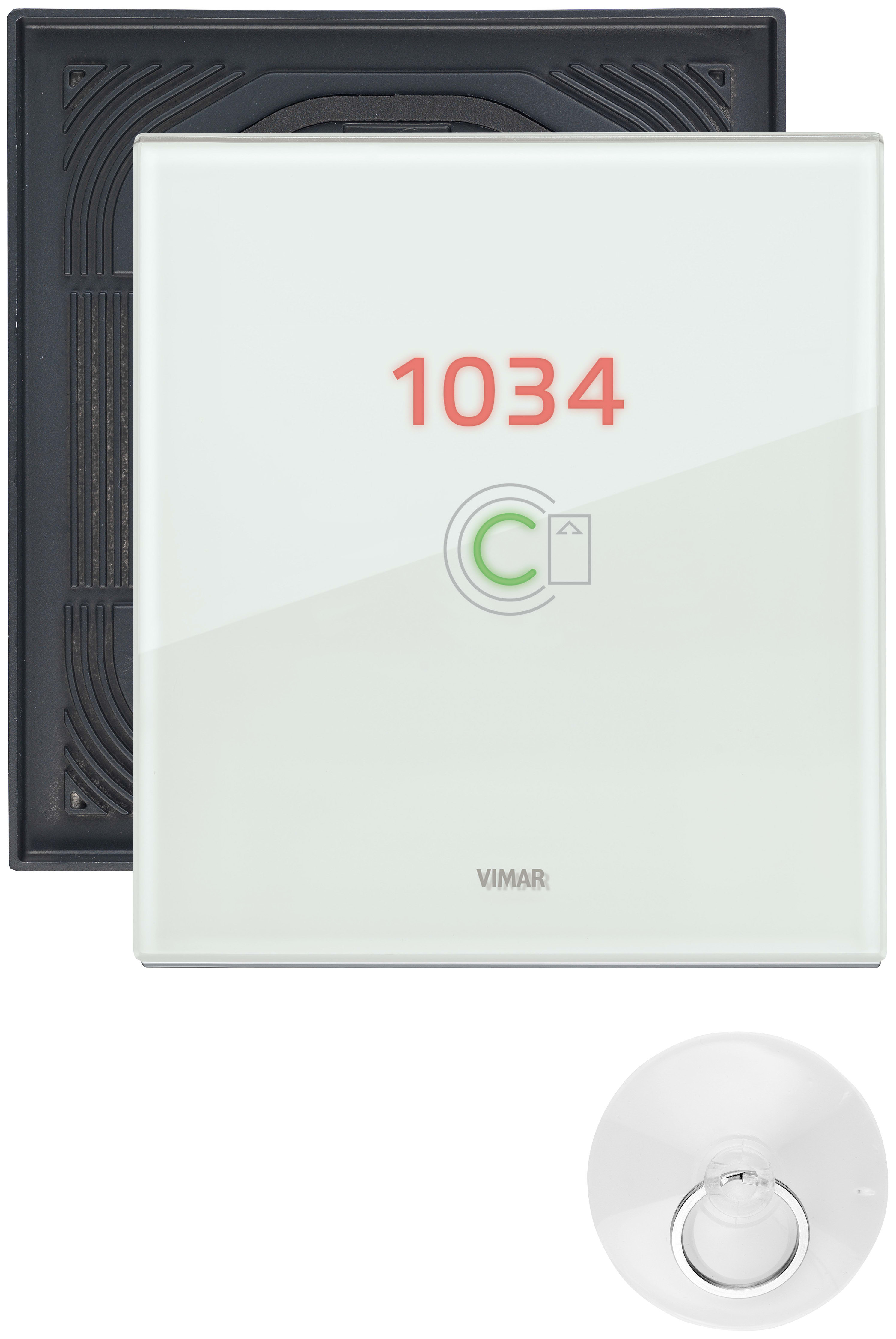 VIMAR - Placca Elettronica Verticale 3 Moduli per Lettore Transponder Esterno IP55 - Funzione Campanello Non Attiva, Supporto IP55, Etichette Camera 21846