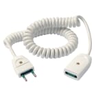 VIMAR - Cavo Prolunga Estensibile 2X0,75 3M Bian Cordone Prolungatore 3 Metri H05Vvh8-F Spina 2P 10 A 250 V Presa Sicury Potenza 1300 W