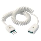 VIMAR - Cavo Prolunga Estensibile 3G0,75 3M Bian - Cordone Prolungatore 3 Metri H05Vvh8-F Spina 2P+T 10 A 250 V~ Presa Sicury Potenza 1300 W