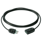 VIMAR - Cavo Prolunga 3G0,75 3M Nero - Cordone Prolungatore Lineare 3 Metri, H05Vv-F, Spina 2P+T 10 A 250 V~, Presa Sicury 10 A 250 V~, Potenza Massima 2300 W