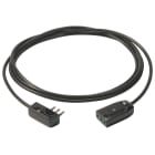 VIMAR - Cavo Prolunga 3G0,75+Spinapiatta 5M Nero - Cordone Prolungatore Lineare 5 Metri, H05Vv-F, Spina Piatta 2P+T 10 A 250 V~ Sicury P11, Potenza 2300 W 0P32369