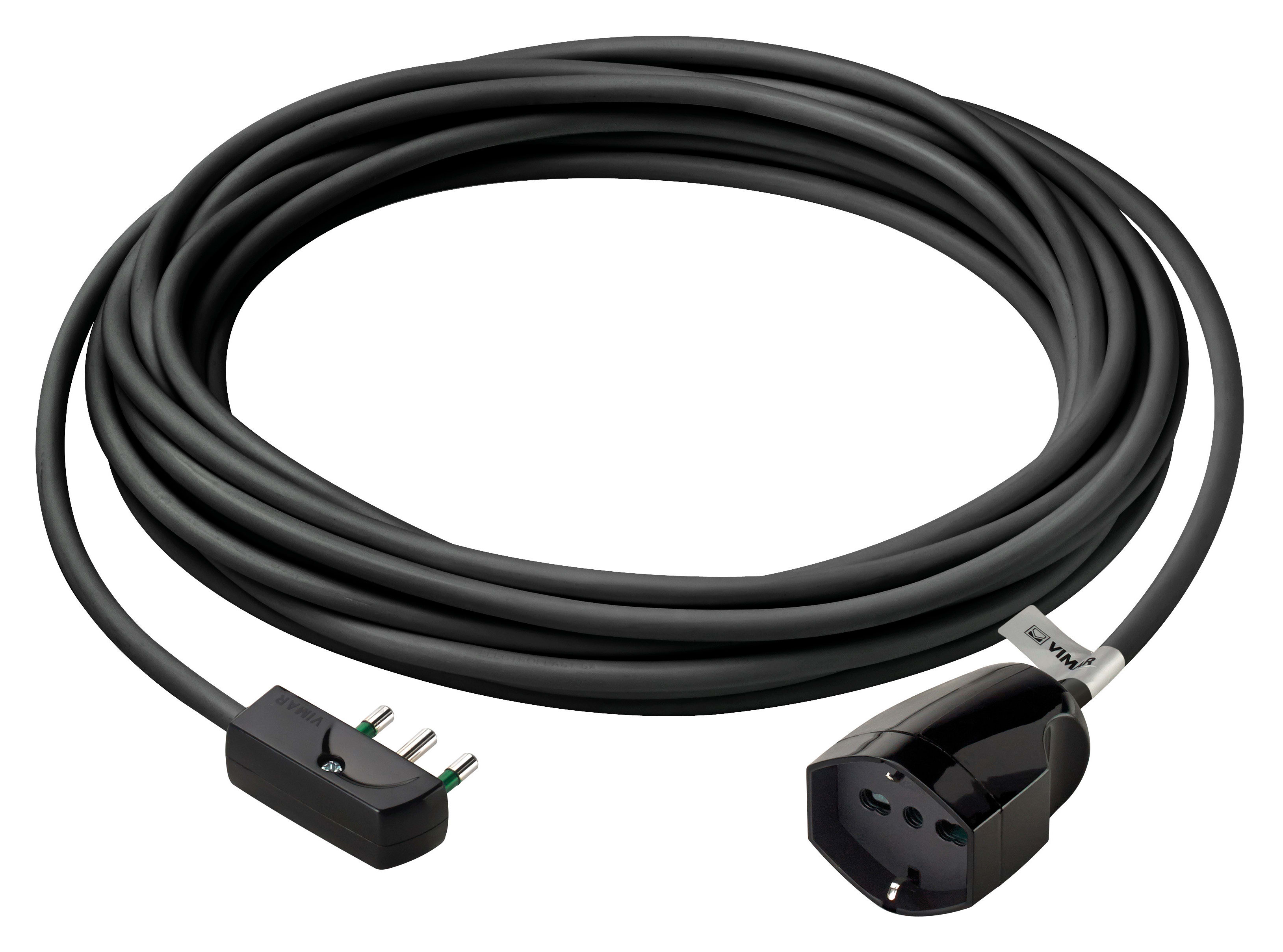VIMAR - Prolunga Elettrica 10 Metri 3 Conduttori 1,5mm² Nero Spina Ricollegabile 16A 250V Sicury Potenza 3680W 0P32383