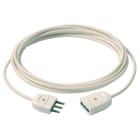 VIMAR - Cavo prolunga 3G1 5m bianco, cordone prolungatore lineare 5m, cavo 3G1 mm2 H05VV-F, spina 2P+T 16A 250V, presa SICURY 2P+T 16A 250V, max 3680W.