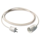 VIMAR - Cavo prolunga 3G1+P30 3m bianco, cordone prolungatore 3 metri, cavo 3G1 mm2 H05VV-F, spina Schuko, presa SICURY P30, 3680 W, bianco.