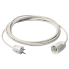 VIMAR - Cavo prolunga 3G1+P30 5m bianco, cordone prolungatore 5m, cavo 3G1 mm2 H05VV-F, spina 2P+T 16A 250V Schuko, presa SICURY 2P+T 16A 250V P30, max 3680W.
