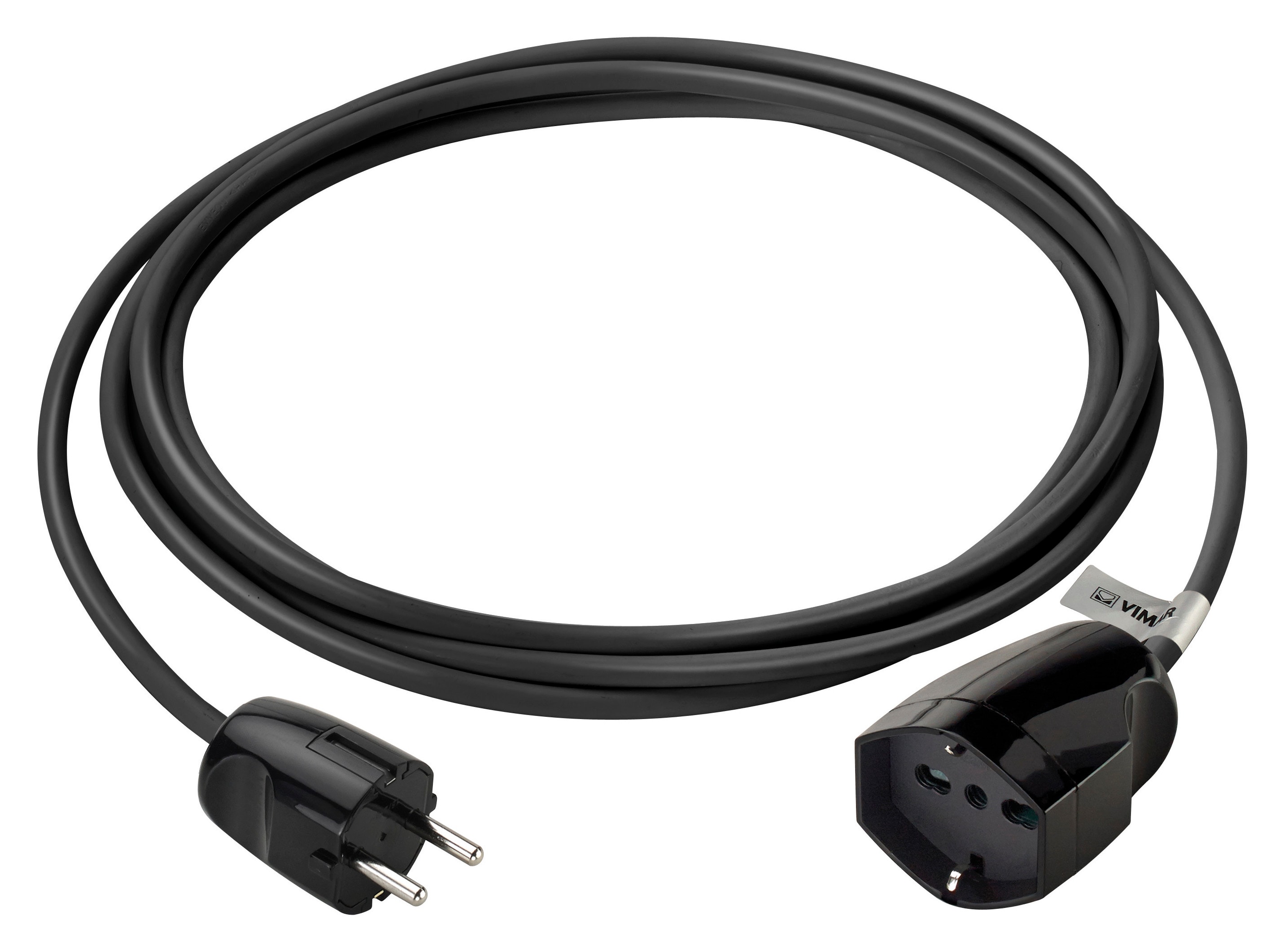 VIMAR - Prolunga Elettrica Universale 3 Metri 3G1 Nero - Cavo Lineare 3 Conduttori 1 Mm² Spina 16A 250V Presa Sicury 3680W 0P32400
