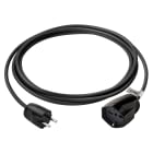 VIMAR - Prolunga Elettrica Universale 3 Metri 3G1 Nero - Cavo Lineare 3 Conduttori 1 Mm² Spina 16A 250V Presa Sicury 3680W 0P32400