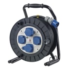 VIMAR - Avvolgicavo industriale 16A 4 uscite 30m, 2P+T 230V~ con disgiuntore termico, IP44, 2 prese industriali, 2 prese SICURY, cavo H07RN-F 30m.