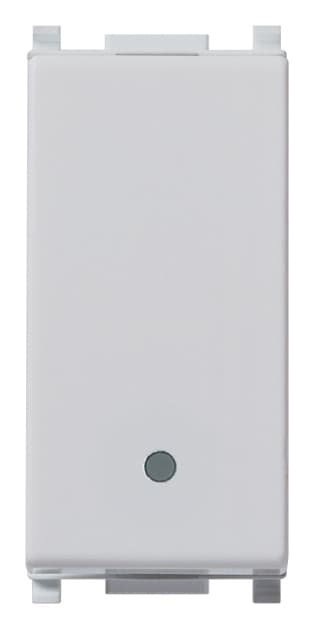 VIMAR - Interruttore 1P 16Ax Silver Illuminabile Tasto Sostituibile Max 200 W Per Lampade Con Alimentatore Integrato 14001.SL