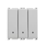 VIMAR - Interruttori Silver Illuminabili 1P 20Ax 250V~ 2 Moduli Max 250W Lampade Alimentatore Integrato Iec 60669-1:2017