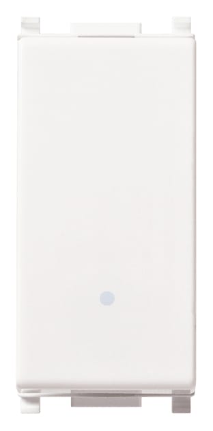 VIMAR - Deviatore 1P 10Ax Bianco Illuminabile Tasto Sostituibile Max 100 W Per Lampade Con Alimentatore Integrato