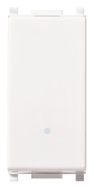 VIMAR - Deviatore 1P 16Ax Bianco Illuminabile Tasto Sostituibile Max 200 W Per Lampade Con Alimentatore Integrato 14005