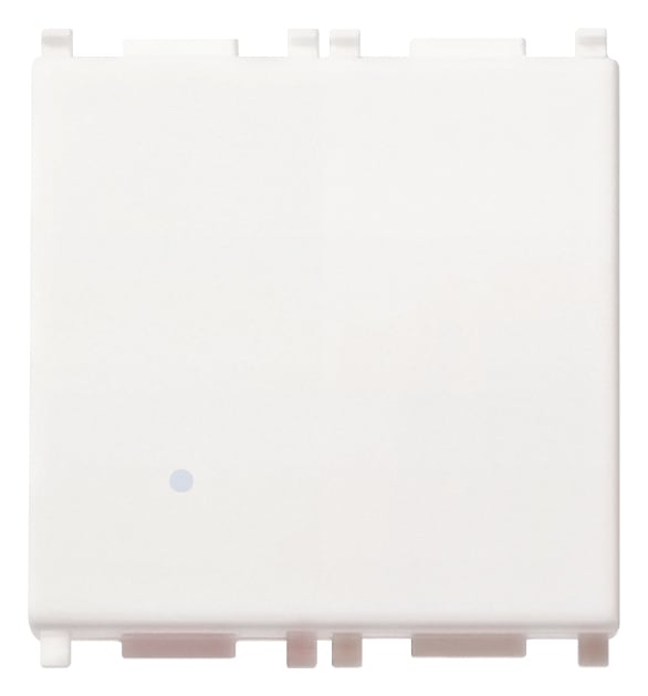 VIMAR - Devaitore 1P 20Ax 2M Bianco Illuminabile Tasto Sostituibile 2 Moduli Max 250 W Per Lampade Con Alimentatore Integrato 14006.2