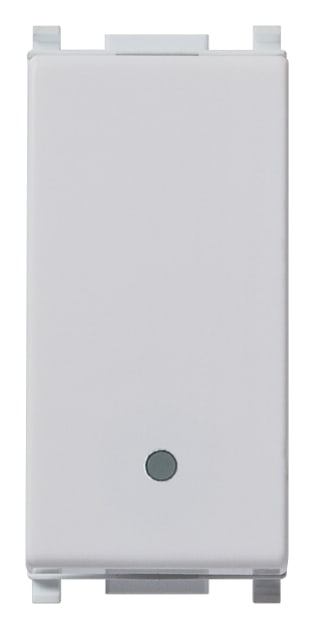 VIMAR - Deviatore 1P 20Ax Silver Illuminabile Tasto Sostituibile Max 250 W Per Lampade Con Alimentatore Integrato