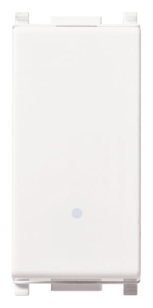 VIMAR - Deviatore 1P 20Ax Bianco Illuminabile Tasto Sostituibile Max 250 W Per Lampade Con Alimentatore Integrato 14006