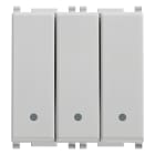 VIMAR - Tre Deviatori Indipendenti 1P 20Ax Silver - 2 Moduli 250W per Lampade con Alimentatore Integrato