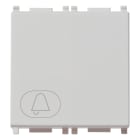 VIMAR - Pulsante 1P 10A Silver - Simbolo Campanello Illuminabile Tasto Sostituibile
