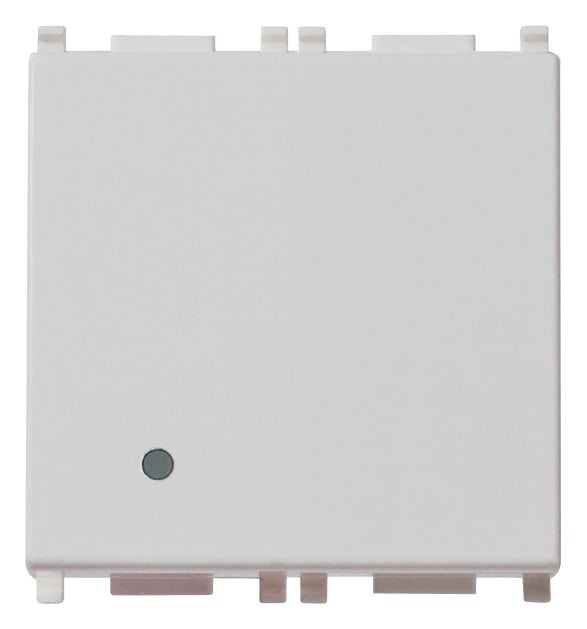 VIMAR - Pulsante 1P 10A 2M Silver Illuminabile Tasto Sostituibile 250V
