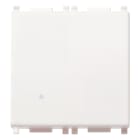 VIMAR - Invertitore 1P 16Ax 2M Bianco Illuminabile Tasto Sostituibile 2 Moduli 200 W Per Lampade Con Alimentatore Integrato