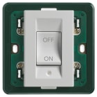 VIMAR - Interruttore 2P 45A Silver Illuminabile con Supporto per Installazione in Scatole Quadrate Bs e Placca 3 Moduli Silver 14018.SL