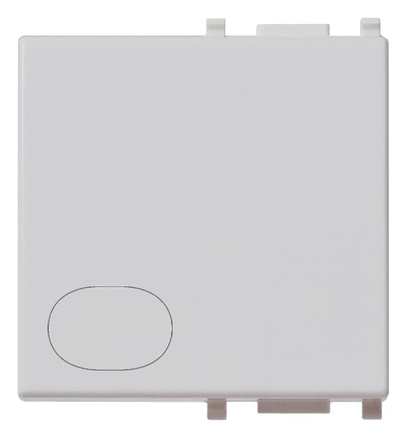 VIMAR - Tasto Neutro Personalizzabile Silver - Intercambiabile 2 Moduli Su Richiesta Con Simbolo Illuminabile