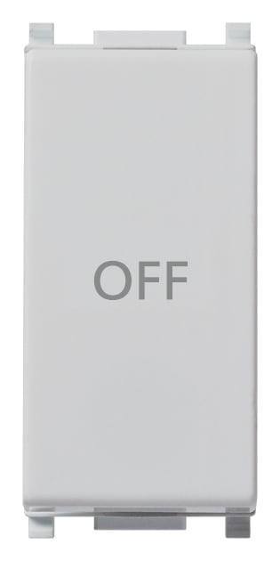 VIMAR - Pulsante 1P 10A Simbolo Off Silver Contatto No + Nc 250V