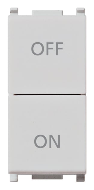 VIMAR - Pulsanti Indipendenti 10A Silver 1P No + 1P Nc 250 V~ Simboli On E Off 14058.SL