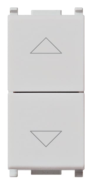 VIMAR - Due Pulsanti Interbloccati 1P No + 1P No 10 A 250 V~ con Frecce Direzionali Silver