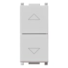VIMAR - Due Pulsanti Interbloccati 1P No + 1P No 10 A 250 V~ con Frecce Direzionali Silver