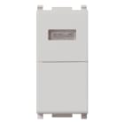 VIMAR - Pulsante 1P 10A + Spia Bianca Silver 250V~ Diffusore Bianco. 14068.B.SL
