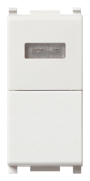 VIMAR - PULSANTE 1P NO 10A + SPIA BIANCA BIANCO 14068.B