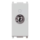 VIMAR - Interruttore 2P 16(3)A con Chiave Unificata Silver per Montaggio Indipendente - Serie Plana IP20, II, III, 1,5-4 mm2, Pti250, 850°C Glow Wire