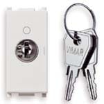 VIMAR - Interruttore 2P 16(3)A 250V~ bianco, chiave estraibile in OFF, IP20, per conduttori 1,5-4mm², Plana, PTI250, Glow wire 850°C.