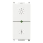 VIMAR - Dimmer universale 230V bianco, taglio di fase, per lampade 40-400W, LED 3-200W, comando ON/OFF, regolazione minima, funzione MASTER, non per Isoset.
