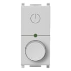 VIMAR - Dimmer universale 230V 50Hz, per lampade incandescenza, CFL, LED, con potenziometro rotativo, funzione master, comando ON/OFF, silver.