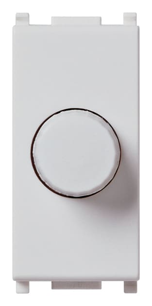 VIMAR - Dimmer 230V 100-500W per Lampade Ad Incandescenza con Potenziometro Rotativo e Indicatore Luminoso - Argento