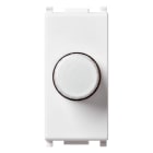 VIMAR - Dimmer 230V 100-500W Bianco per Lampade Ad Incandescenza con Deviatore Push-Push e Regolazione Potenziometro Rotativo, Individuazione al Buio
