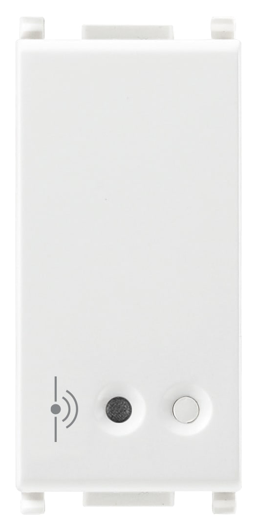 VIMAR - Sensore radar IoT UWB bianco, Bluetooth 5.0, sistema mesh VIEW Wireless, 1 uscita a stato solido, 1 ingresso pulsante, alimentazione 100-240 V.