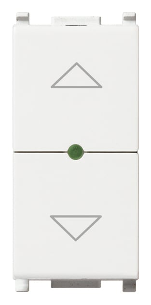 VIMAR - Commutatore Elettronico Centralizzabile per Tapparelle con Uscite a Relè 0,6-2A 220-240V Bianco con Orientamento Lamelle e Memorizzazione Posizione 14196