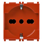 VIMAR - Presa Universale Antibatterica Rosso Sicury 16A 250V~ Standard Italiano P40 - 2 Moduli