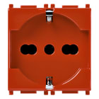 VIMAR - Presa Universale Rosso Sicury 2P+T 16A 250V~ Standard Italiano P40 - 2 Moduli 14210.R