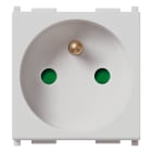 VIMAR - Presa Sicury 2P+T 16A Standard Francese Silver - 2 Moduli 14212.SL