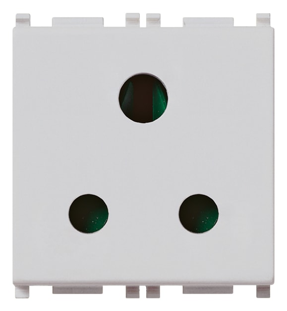 VIMAR - Presa Sicury 2P+T 5A Inglese Silver - Standard 250 V~ 2 Moduli