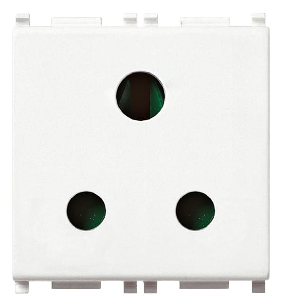 VIMAR - PRESA SICURY 2P+T 5A INGLESE BIANCO 14214