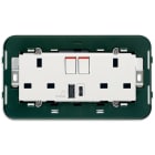 VIMAR - 2PRESE 2P+T13ABS+INT.ROSSO+USBA+C BIANCO 14224.AC