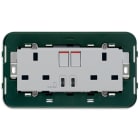 VIMAR - 2PRESE 2P+T13ABS+INT.ROSSO+USBC+C SILVER 14224.CC.SL